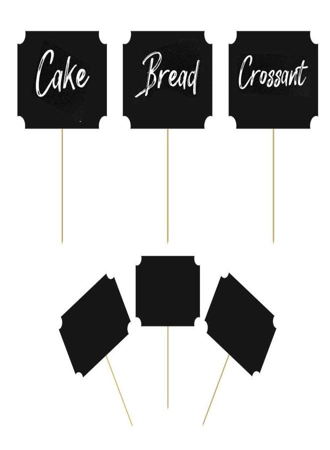 SVM CRAFT® 50 Pieces shape 3 Chalkboard Cupcake Picks Cake Toppers Cheese Markers - Image 1